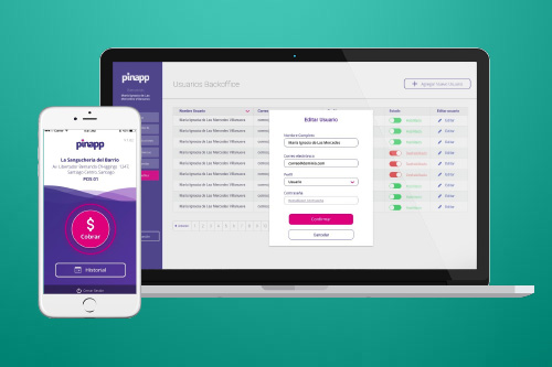 Aplicación y backoffice Pinapp mPOS de pago mobile